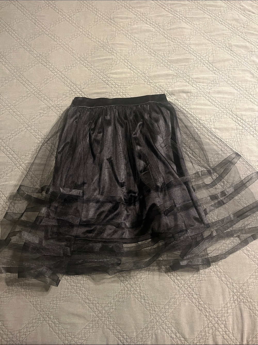 NWT Black Tulle Layered Skirt